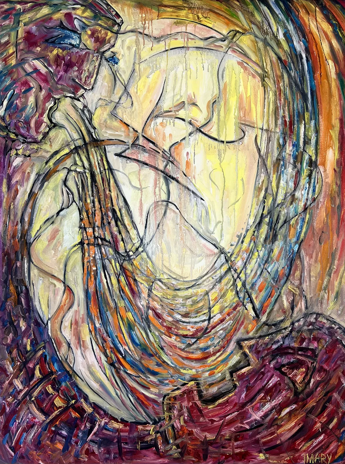 Зображення "Between" від IMARY, розмір: 120 × 90, матеріали: canvas, oil, медіум: Painting, серія: Metanoia, ціна: €10000
