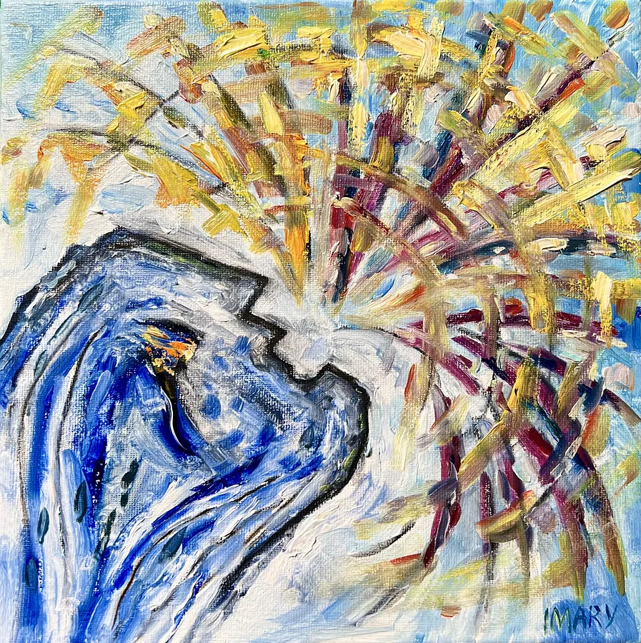 Зображення "Turmoil" від IMARY, розмір: 25 × 25, матеріали: canvas, oil, медіум: Painting, серія: Metanoia, ціна: €600