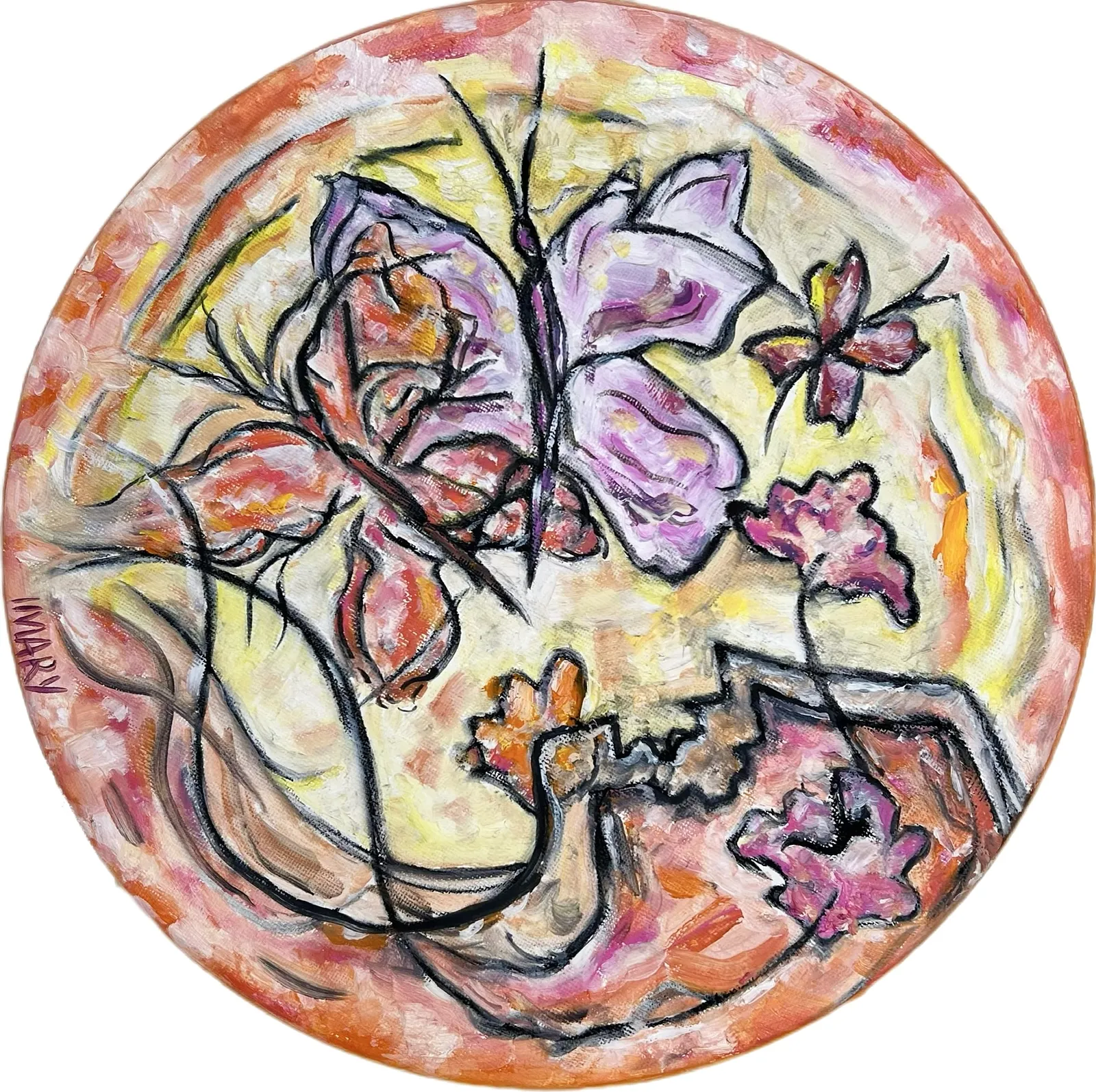 Зображення "Bloom" від IMARY, розмір: 30 × 30, матеріали: canvas, oil, медіум: Painting, серія: Metanoia, ціна: €750