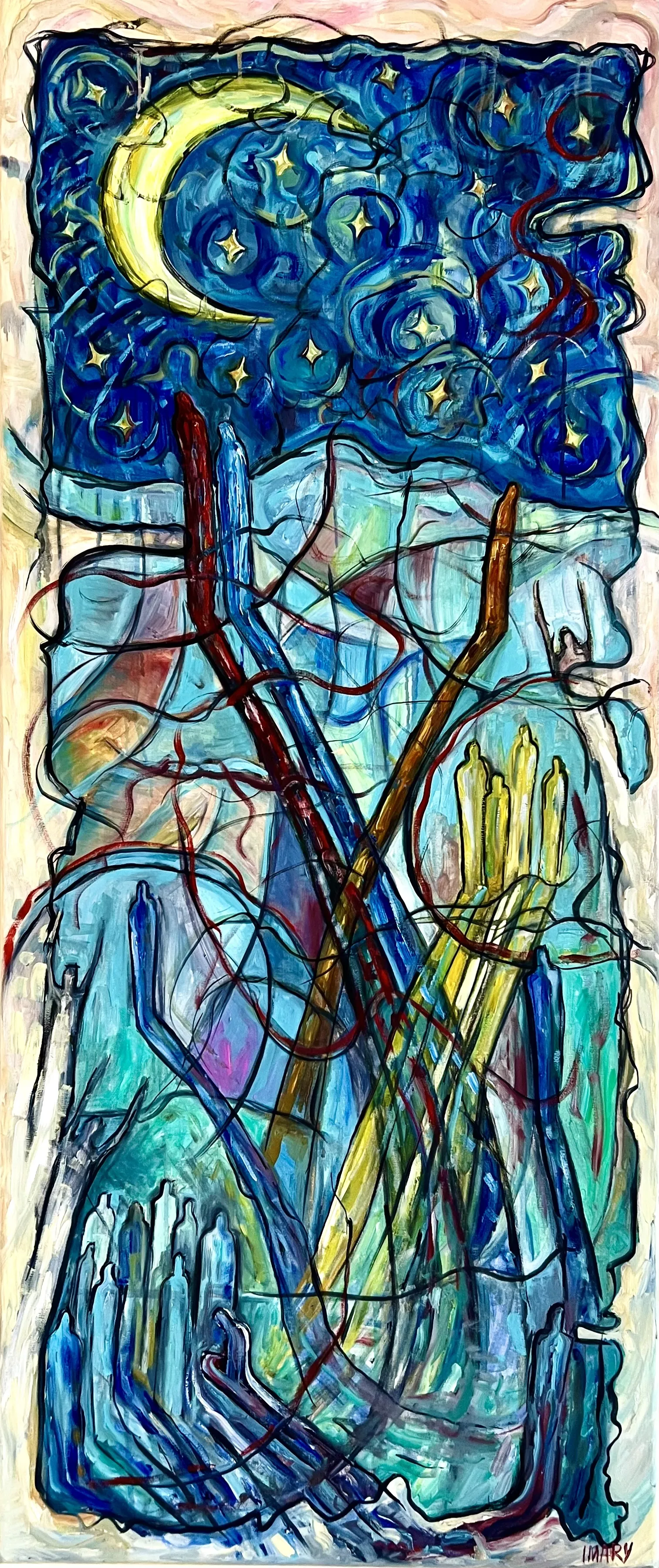 Зображення "“One Day, Everything Changed”" від IMARY, розмір: 140 × 60, матеріали: canvas, oil, медіум: Painting, ціна: €1900